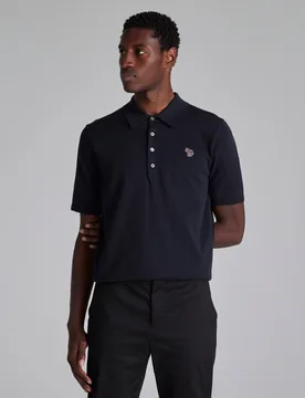Manchester United x Mens Knitted Polo Navy L - Paul smith - FashionsVida