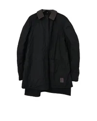 Black Leather Collared Jacket/Coat