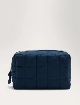 Small Checkerboard Quilted Toiletry Bag female - M&S - FashionsVida