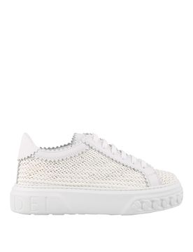 Sneakers in pelle intrecciata