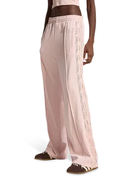 Firebird Lace Women Pants - Pink - Size XL - Cotton Jersey - Pink - Size: Extra Large - Adidas - FashionsVida