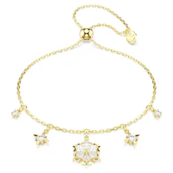 Braccialetto Magic, Taglio misto, Fiocco Di Neve, Bianco, Finitura oro 18K OS