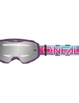 Maschera O'NEAL B-10 STRIPED Rosa Viola - Specchio Argento taglia unic
