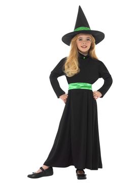 Hexen-Kostüm für Mädchen Halloween-Kostüm schwarz-grün - female