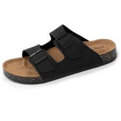 Mules sandales double bride cuir Noir noir 41