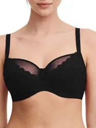 Womens Easy Feel Floral Touch Full Cup Bra - Black Polyamide - Size 32ff