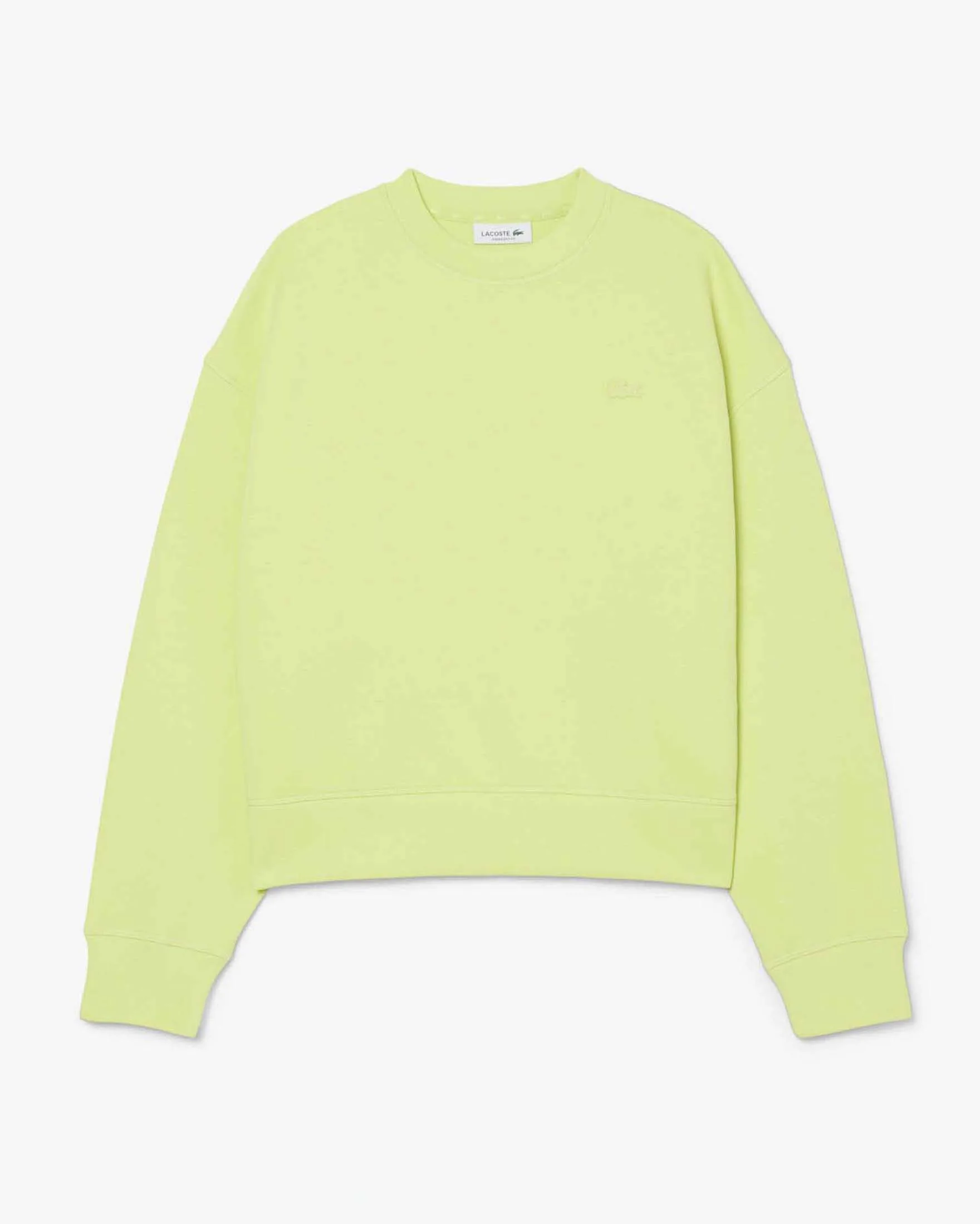 Felpa oversize girocollo color lime - Lacoste - FashionsVida