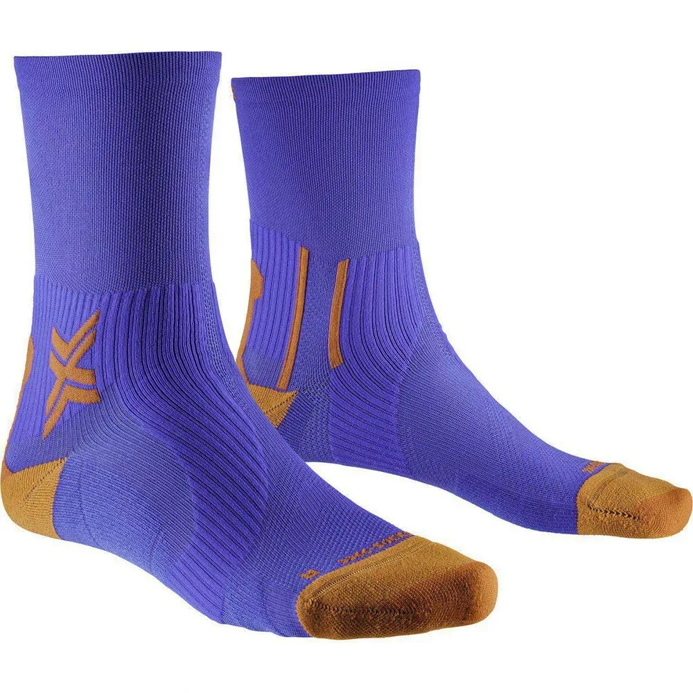 Calzini Run Perform Crew Twyce Blue / Orange EU 35-38 - X-SOCKS - FashionsVida