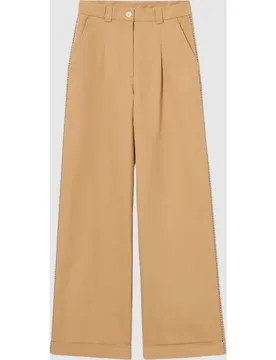 Pantalón de mujer recto de tiro normal con pliegues - CLAUDIE PIERLOT - FashionsVida
