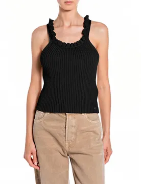 Maglione Senza Maniche Dk206.000.g2377 Black S