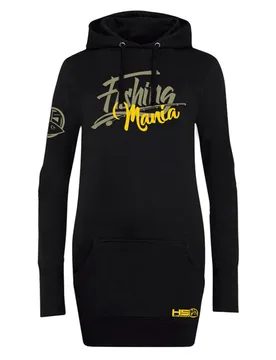 Fishing Mania Sweatshirt Black L Women - Hotspot Design - FashionsVida