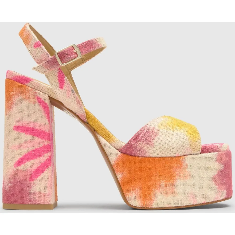 Sandalias de pala de mujer flora con estampado y cierre de hebilla - Castañer - FashionsVida