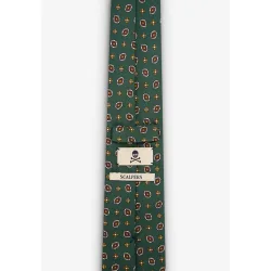 Corbata de seda con estampado de inspiración vintage