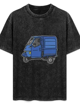 Tricycle van, Blue threewheeler T-Shirt Classic Basic Casual T-Shirt - Aliexpress - FashionsVida