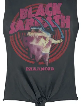 Top - Amplified Collection - Paranoid - S bis XL - für Damen - Größe S - charcoal - Lizenziertes Merchandise! - Frauen - female - Black Sabbath - FashionsVida
