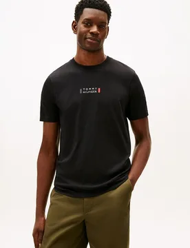 Camiseta de caballero de manga corta con cuello redondo - Tommy Hilfiger - FashionsVida