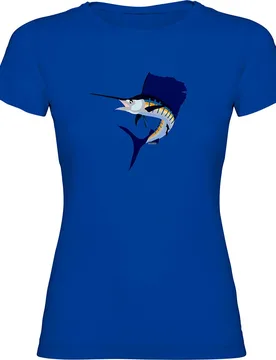 Jumping Sailfish Short Sleeve T-shirt Royal Blue M Women - Kruskis - FashionsVida