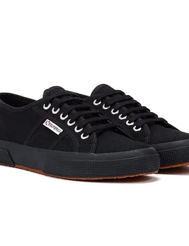 Cotu Classic Womens Full Trainers - Black Cotton - Size Uk 3.5 - Superga - FashionsVida