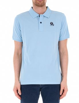 Polo in cotone AZZURRO CHIARO M