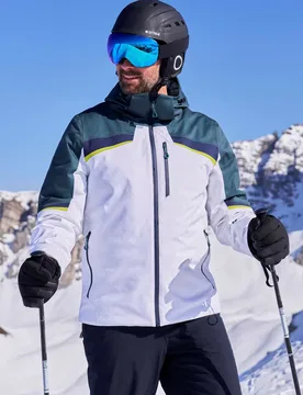 Leo Mens Extreme Waterproof Ski Jacket - Teal - Mountain Warehouse - FashionsVida