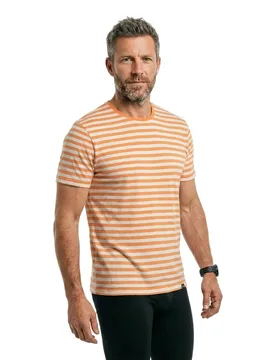 Fabian Short Sleeve T-shirt Bright Orange / Pearl XL Men - Sea Ranch - FashionsVida