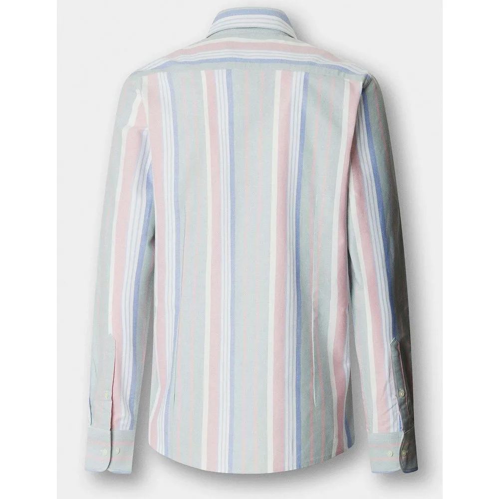 Camisa oxford de hombre de rayas múltiples fit tailored - Hackett - FashionsVida