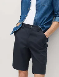 Loose Fit Pure Cotton Utility Shorts Navy male