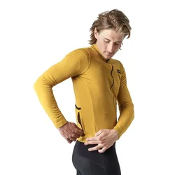 Maglia A Maniche Lunghe Explr Merinotech Mustard Yellow