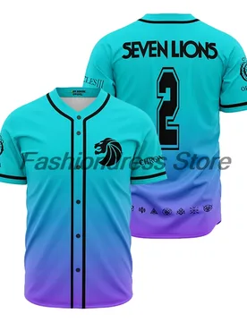 Seven Lions Chronicles III Ophellia Baseball Jersey V-Neck Short Sleeve Button-Down Shirts Women Men Streetwear Tops - Aliexpress - FashionsVida