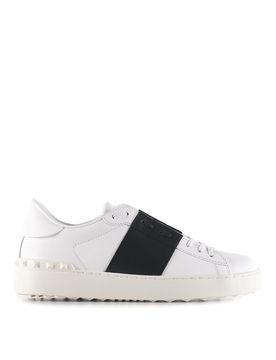Sneaker aperta in pelle