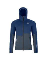 Giacca in pile da donna Rib Hoodie blu L