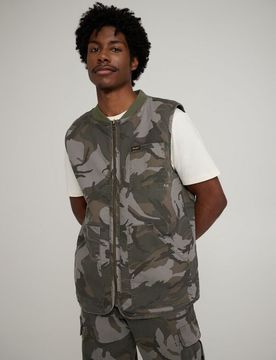 Camouflage/Flecktarn Weste - Stranger Things Mike Lucas Vest Camo - S bis XL - für Männer - Größe XL - camouflage - Männer - male