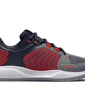 Ultrashot Team All Court Shoes Steel Grey / Jet Black / Spicy Orange UK 10 - K-swiss - FashionsVida
