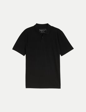 Poloshirt in Jersey-Piqué-Stoff Schwarz M