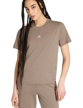 Essentials small logo camiseta manga corta mujer Marron (L) - Adidas - FashionsVida