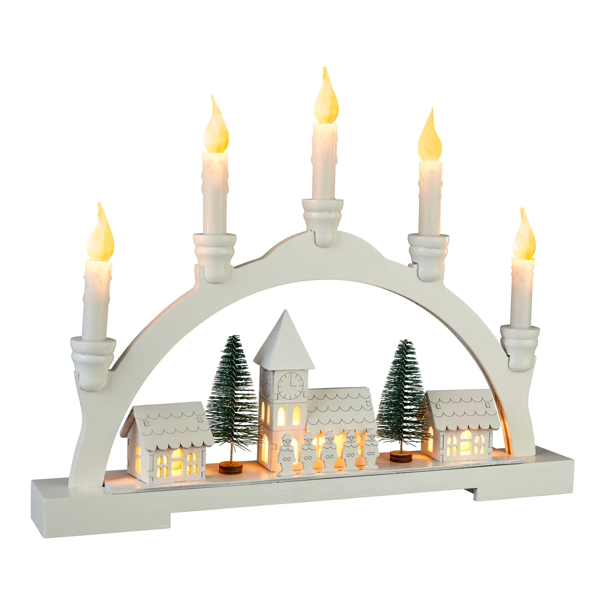 LED-Schwibbogen "Winterdorf" weiss - viva domo - FashionsVida