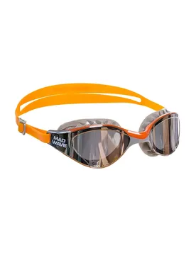 Hydro Flex Mirror Swimming Goggles Orange One Size Men,Women - Mad Wave - FashionsVida