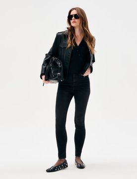 Jeans high waist skinny - nero