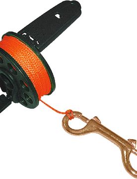 Carrete guia con asa y mosqueton 50m Naranja (UNICA)