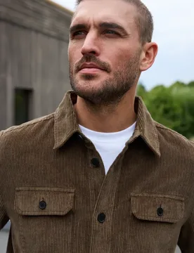 Street One Overshirt aus Cord mit Brusttaschen male Braun - Street One MEN - FashionsVida