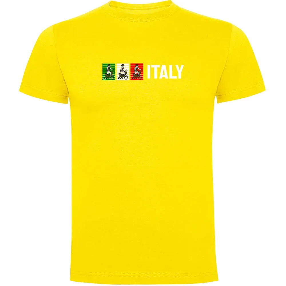 Maglietta A Maniche Corte Italy Yellow - Kruskis - FashionsVida