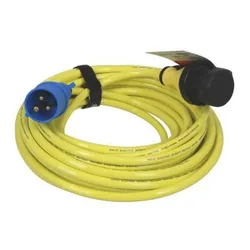 X2.5 Mm2 Cable Extender 15 M 16a Yellow One Size unisex