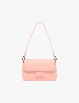 Faux Leather Shoulder Bag Light Pink female - Lacoste - FashionsVida