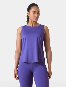 Women's Tech Split Back Tank 2.0 Purple XL - Ultra Violet Purple - Female - Helly Hansen - FashionsVida