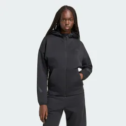 FELPA CON CAPPUCCIO E ZIP INTEGRALE Z.N.E. XL Black