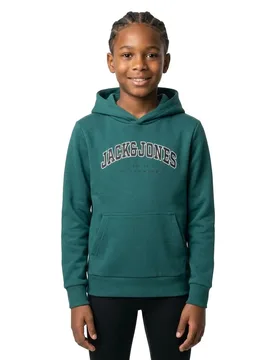 Sweat à Capuche Caleb Varsity Atlantic Deep 12 Années Garçon - Jack & jones - FashionsVida