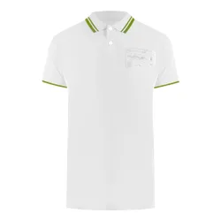 Mens Performance Logo Stretch White Polo Shirt Cotton - Size X-Large