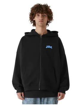 Sweat-shirt à Zip Circle Of Bloom Black XL Homme - Lost Youth - FashionsVida