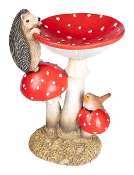 Vogeltränke „Herbstikus“ braun rot