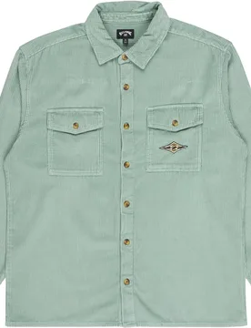 Chemise manches longues en velours côtelé - Bong Days Corduroy Shirt Blue Surf en Coton - Taille M - Bleu - Billabong - FashionsVida